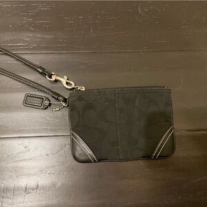 Black Wristlet with Silver Accents